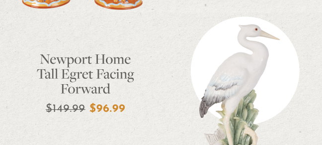 Newport Home Tall Egret Facing Forward $96.99