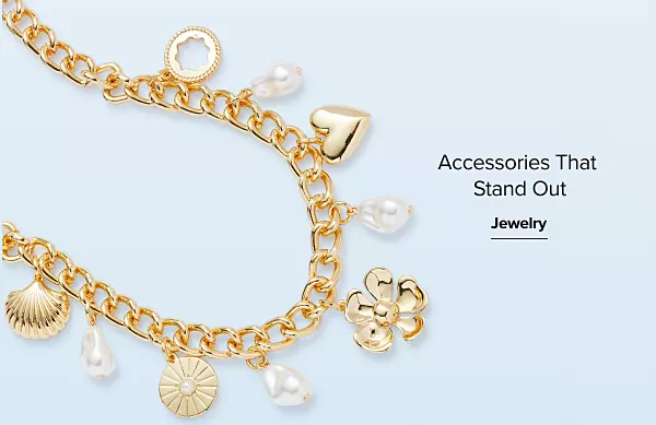 A necklace. Accessories that stand out. Shop jewelry. 