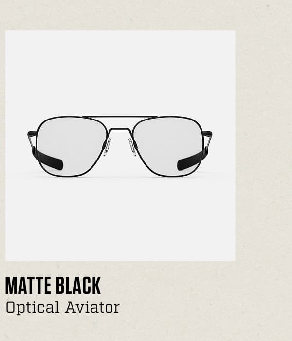 Aviator - Matte Black & Clear - Prescription Eyewear