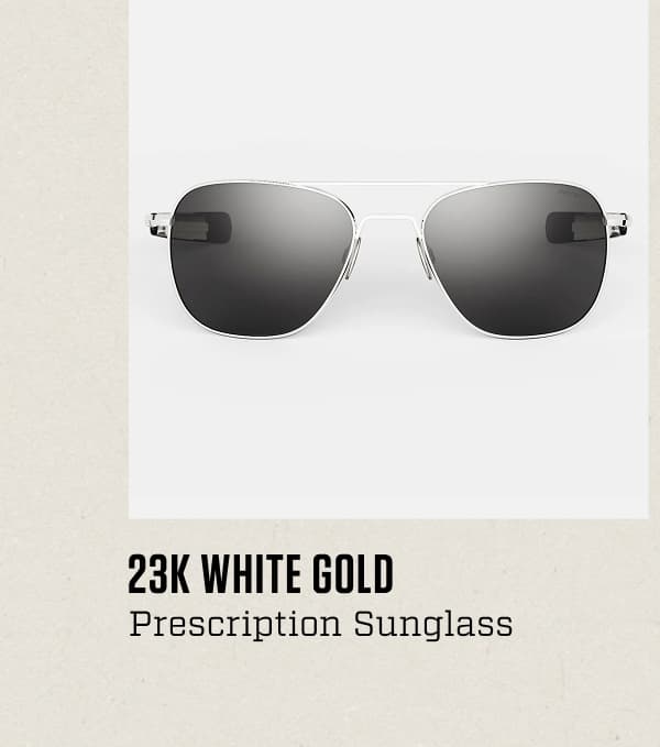 Aviator - 23k White Gold & American Gray