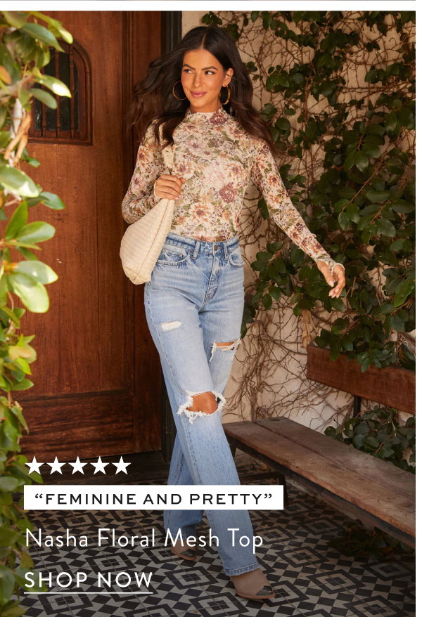 Nasha Floral Mesh Top 