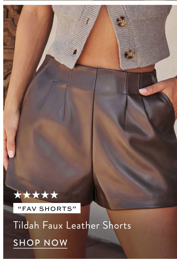 Tildah Faux Leather Shorts