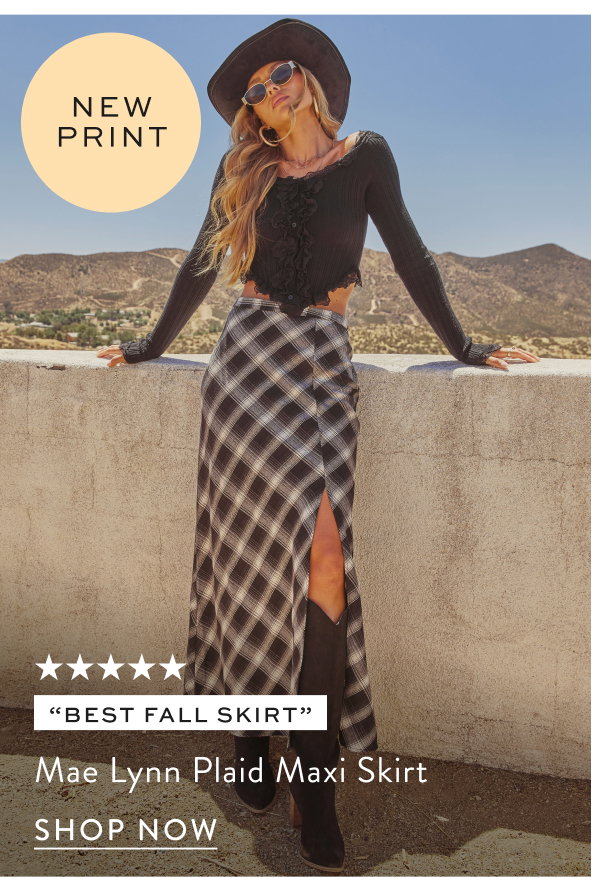 Mae Lynn Plaid Maxi Skirt