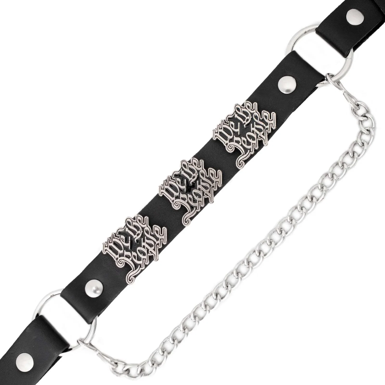 Image of Milwaukee Leather Silver We The People Emblem Boot Chain with Adjustable Strap - MLA3010