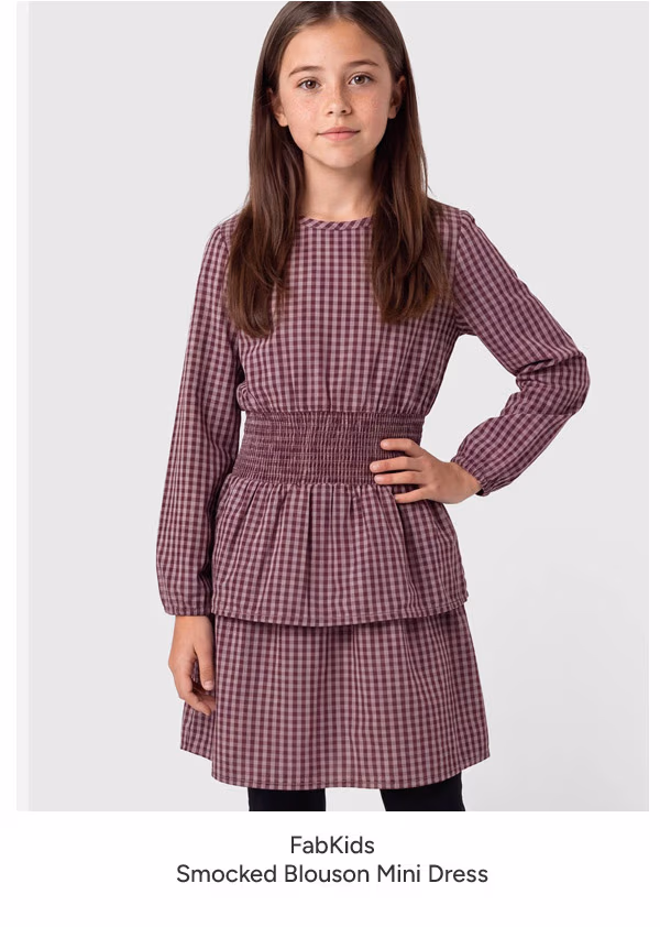 Smocked Blouson Mini Dress