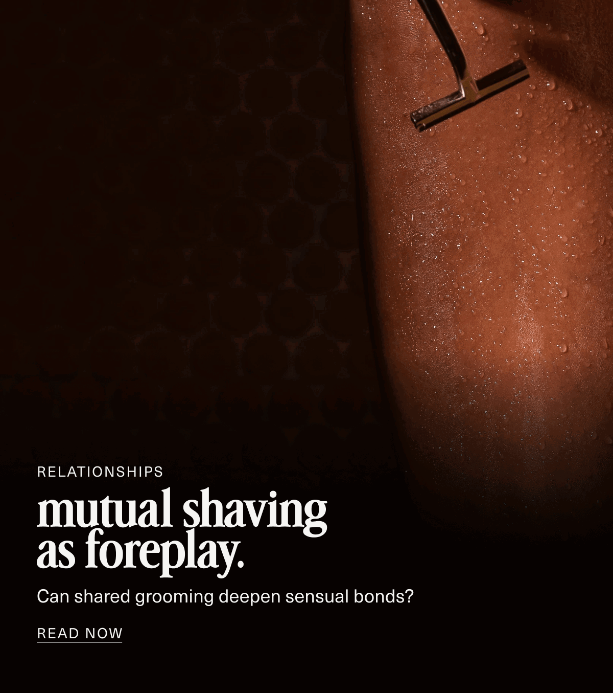 Relationships | mutual shaving as foreplay. | Can shared grooming deepen sensual bonds? | READ NOW