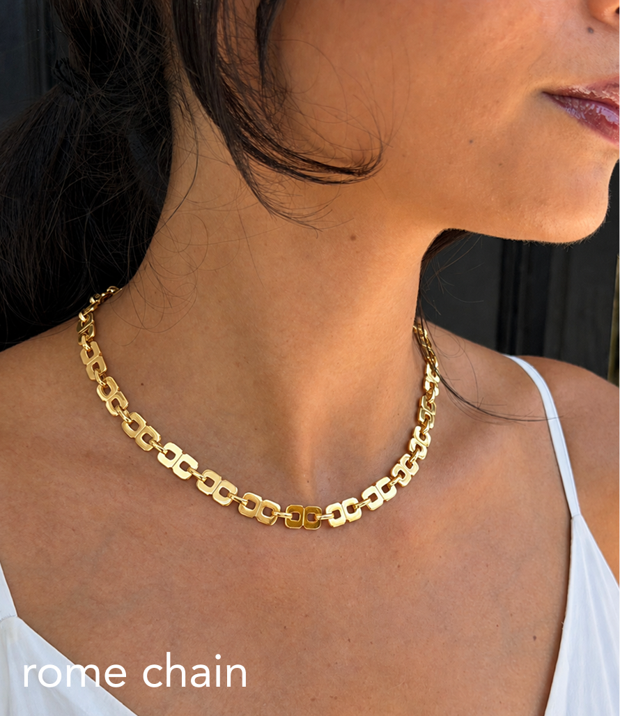 rome chain necklace gold