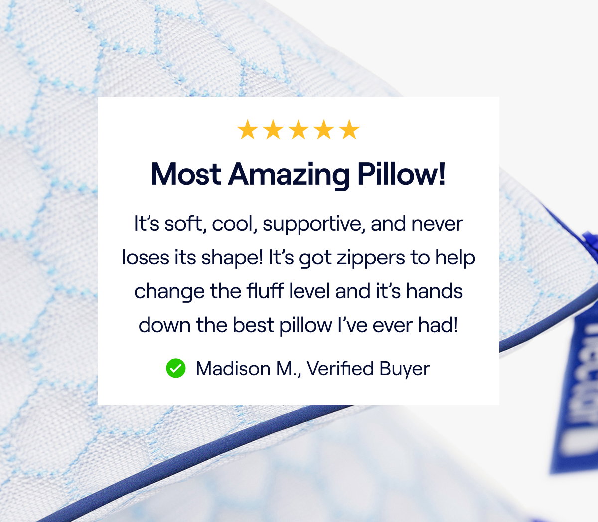  Free 2-Pack Tri-Comfort Cooling Pillow 5 star review 