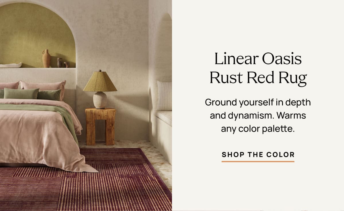 Linear Oasis Rust Red Rug | Shop The Color 