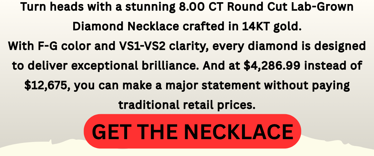8.00 CT Round Cut Diamonds - Diamond Necklace