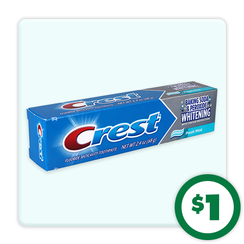 $1 Crest® Whitening Toothpaste