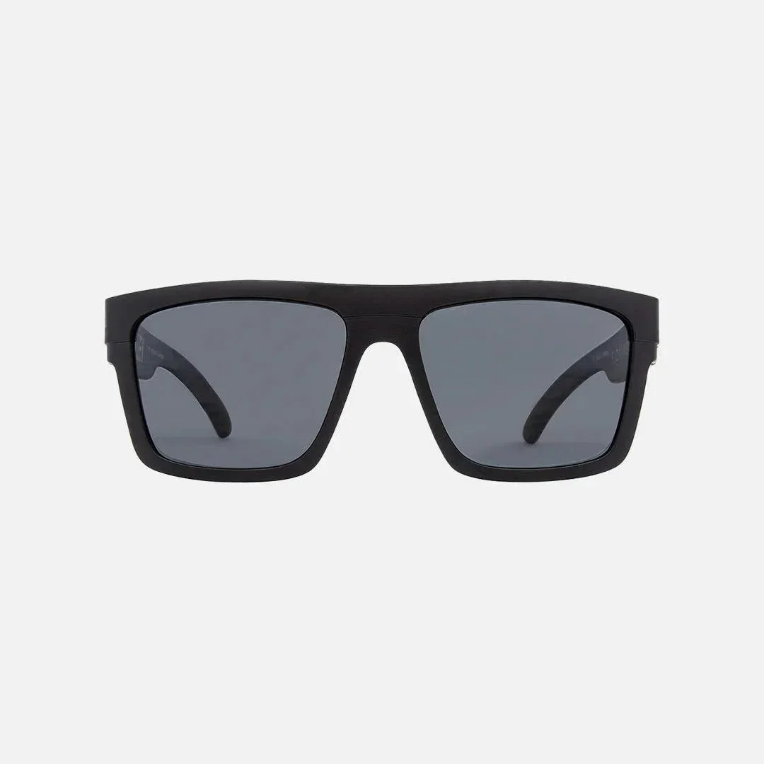 Volley - Floating Matte Black Frame with Grey Injected Polarized Hydrophobic Lens