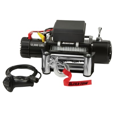 Ultra-Tow 12 Volt DC-Powered Off-Road Vehicle Winch, 12,000-Lb. Capacity, Galvanized Wire Rope