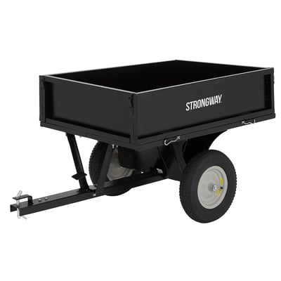 Strongway Steel ATV Trailer with Dump Bed, 500-Lb. Load Capacity, 40in. x 32in. Bed