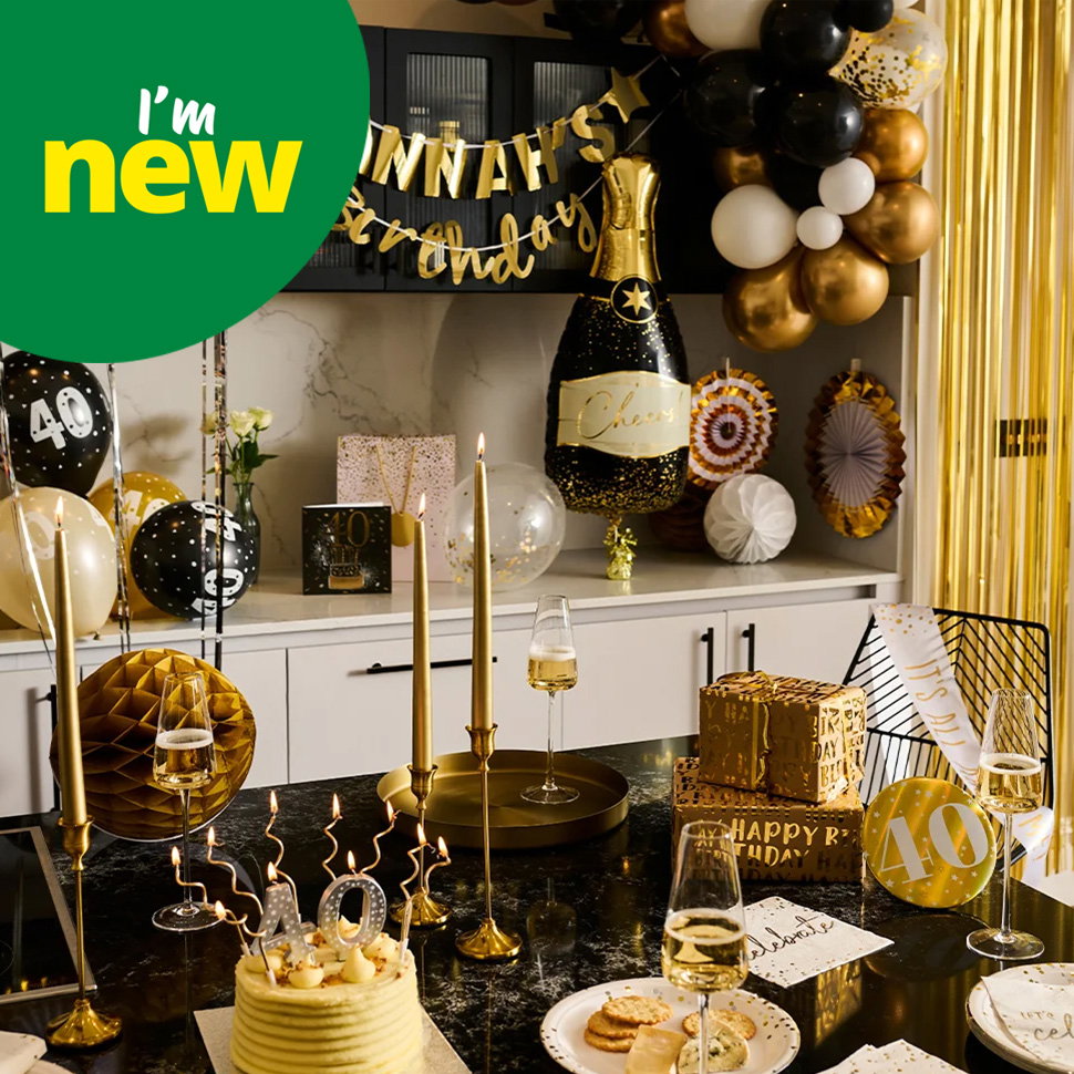 glow in chrome partyware