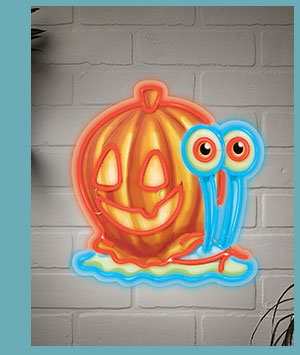 Pumpkin Gary Neon LED Light-Up Sign - SpongeBob SquarePants