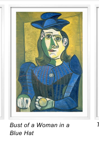 Bust of a Woman in a Blue Hat
