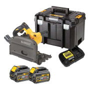 Dewalt DCS520T2 54V XR FLEXVOLT Brushless Plunge Saw, 2x 6.0Ah XR FLEXVOLT Batteries, Charger & Case