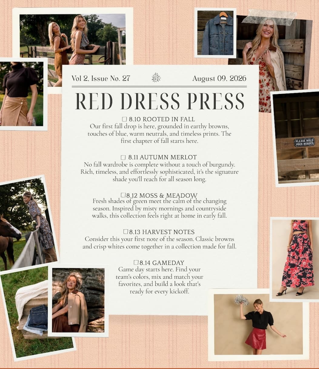 Red Dress Press. First fall drop sneak peek. 