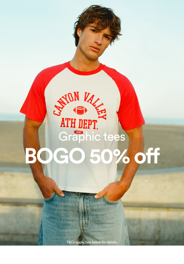 Graphic tees BOGO 50% off