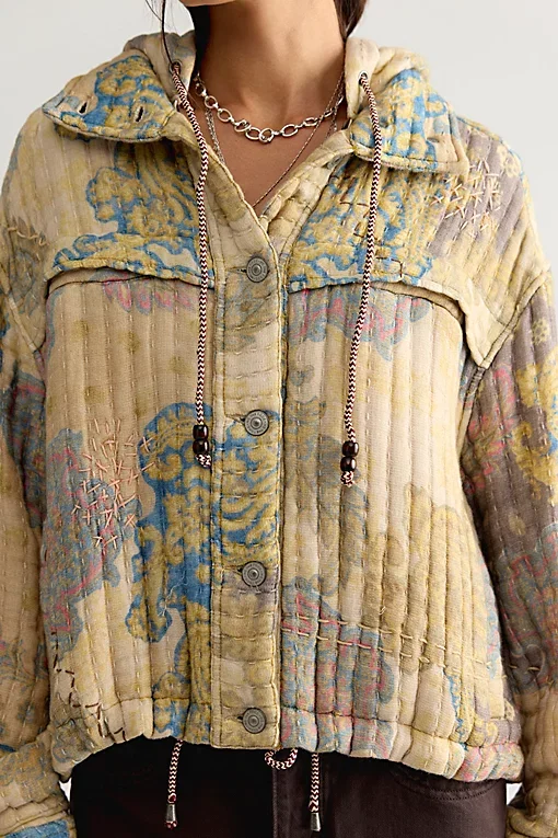 We The Free Flora Quilted Bomber Jacket