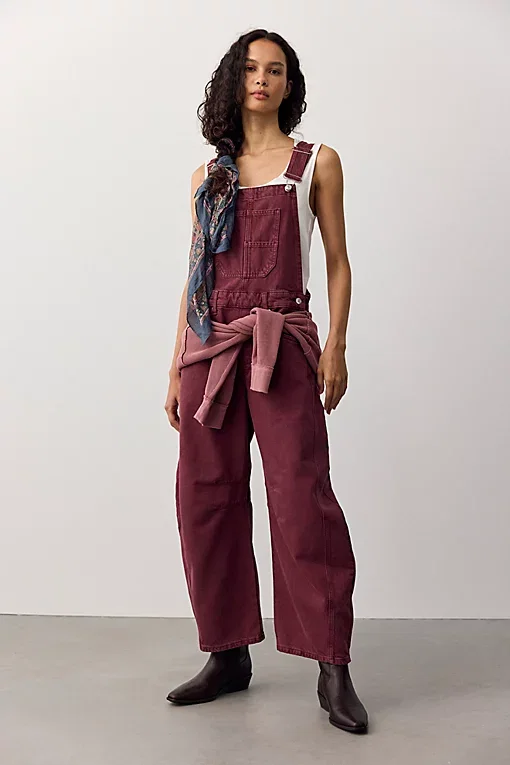 We The Free Good Luck Barrel Overalls