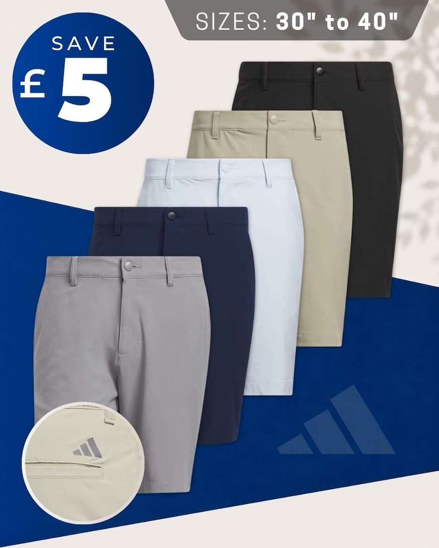 adidas Golf Mens Ultimate 8.5 Inch Water Repellent 4-Way Stretch Shorts