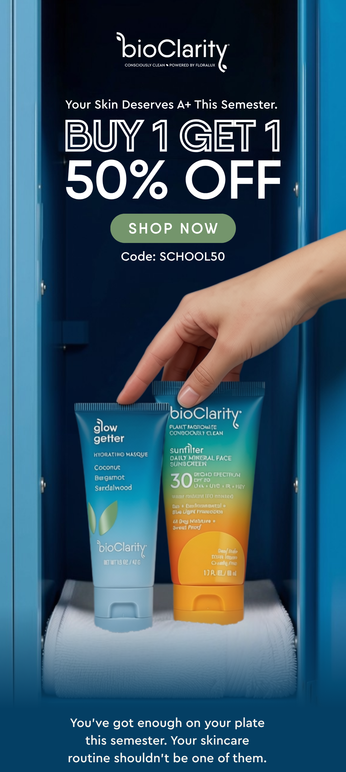 Buy 1 Get 1 50% Off Code: SCHOOL50