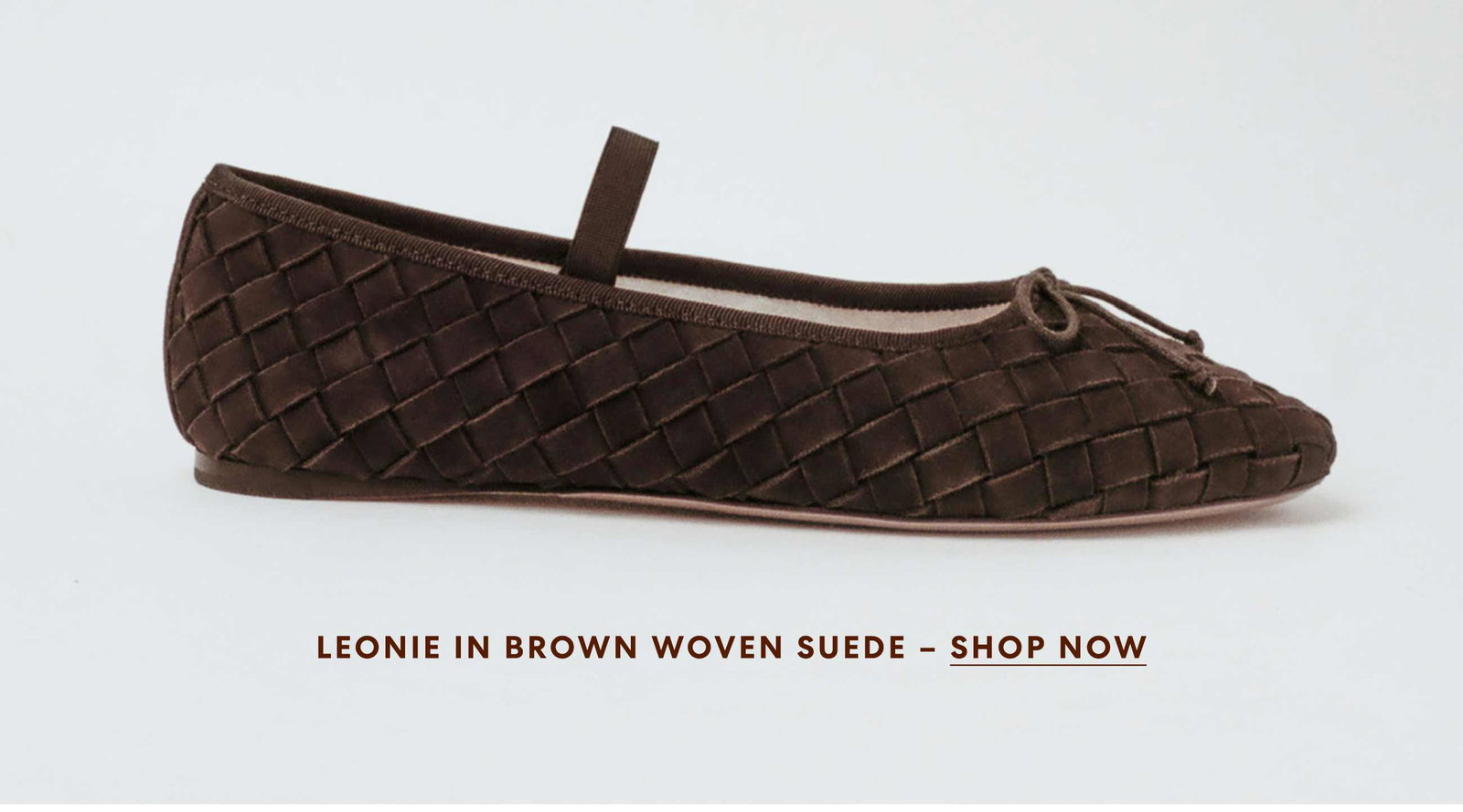 Leonie in Brown Woven Suede