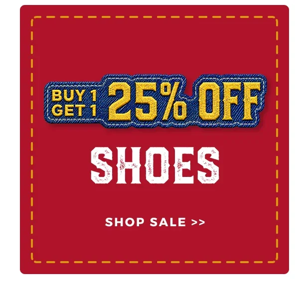 BUY 1 GET 1 25% OFF SHOES