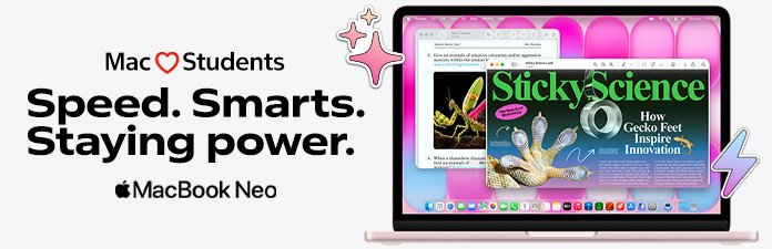 mac hearts students speed. smarts. staying power. Mac.