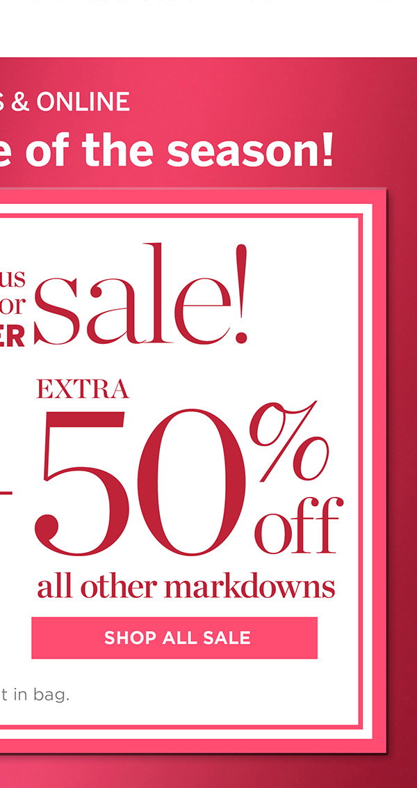 Plus, extra 50% off all other markdowns | Shop All Sale