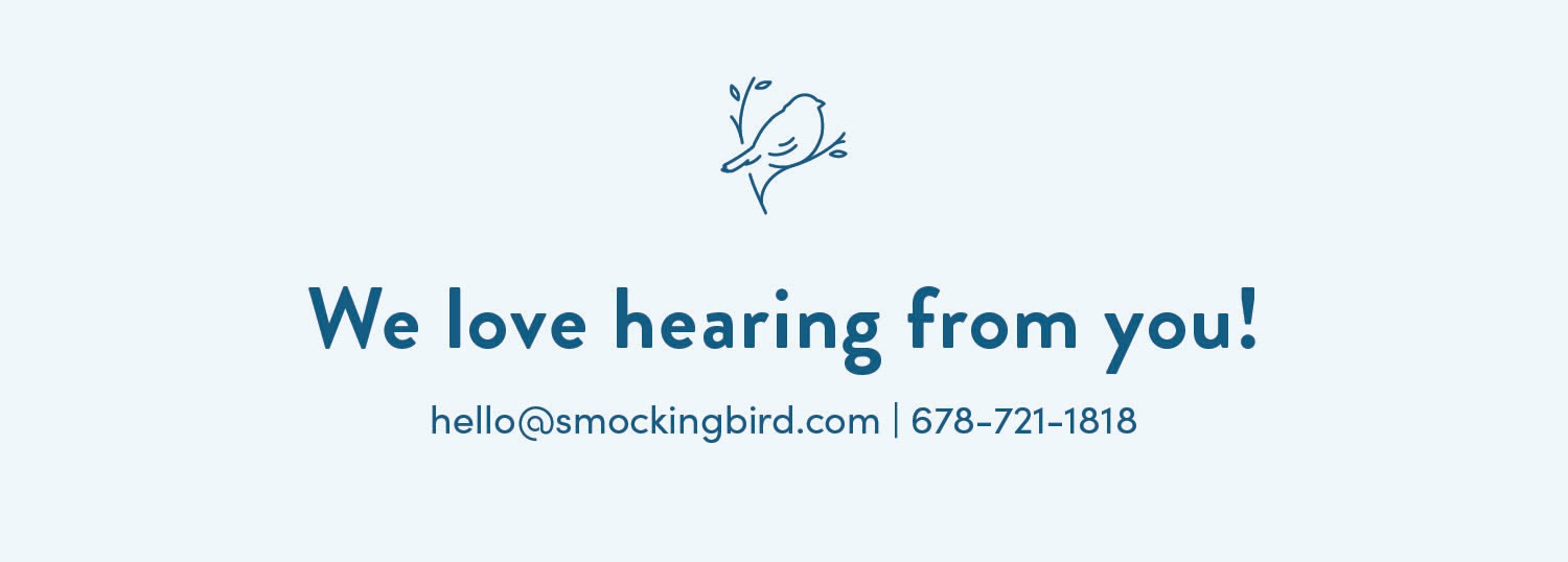 Smockingbird Frequent Feathers rewards program, join our flock