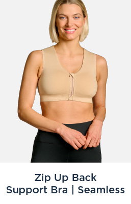 ZIP UP BACK SUPPORT BRA | SEAMLESS