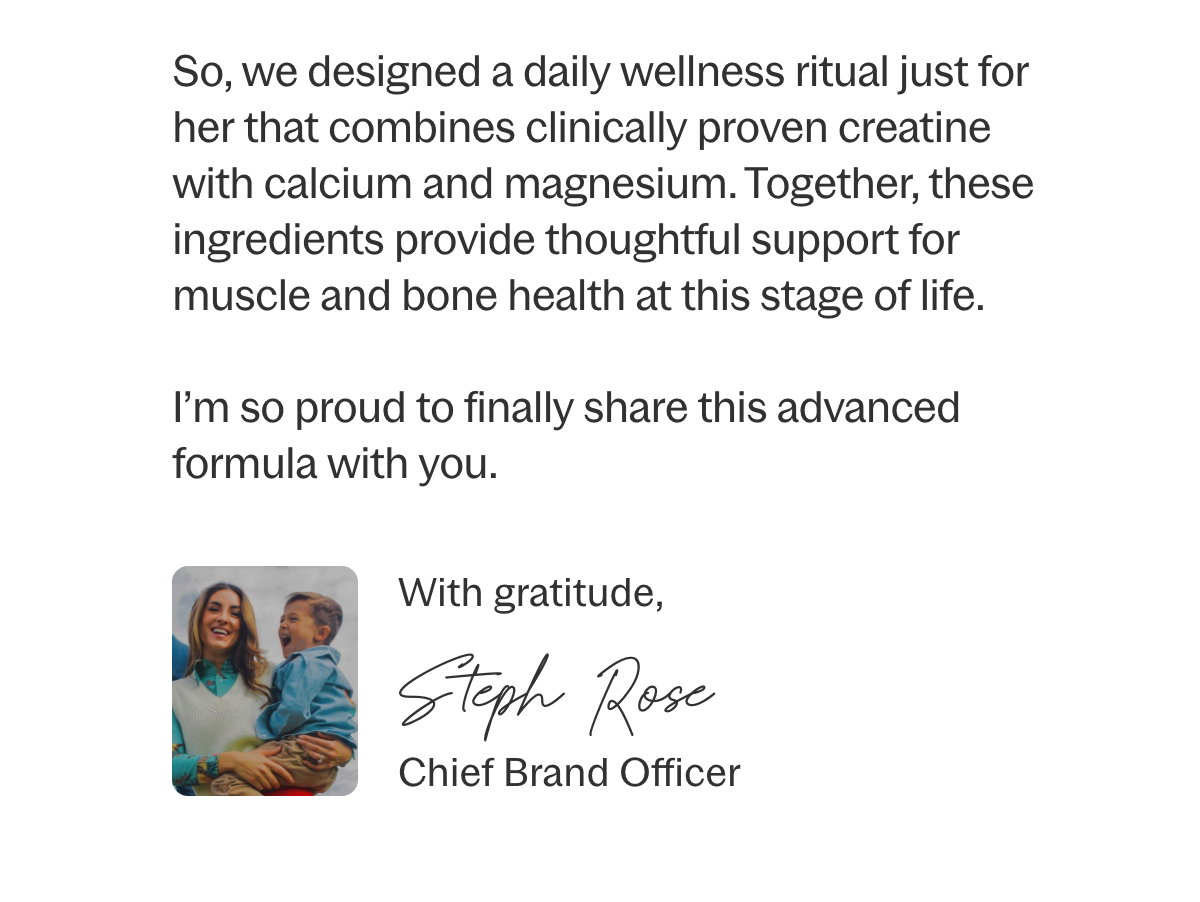 With gratitude, Steph Rose Chief Brand Officer