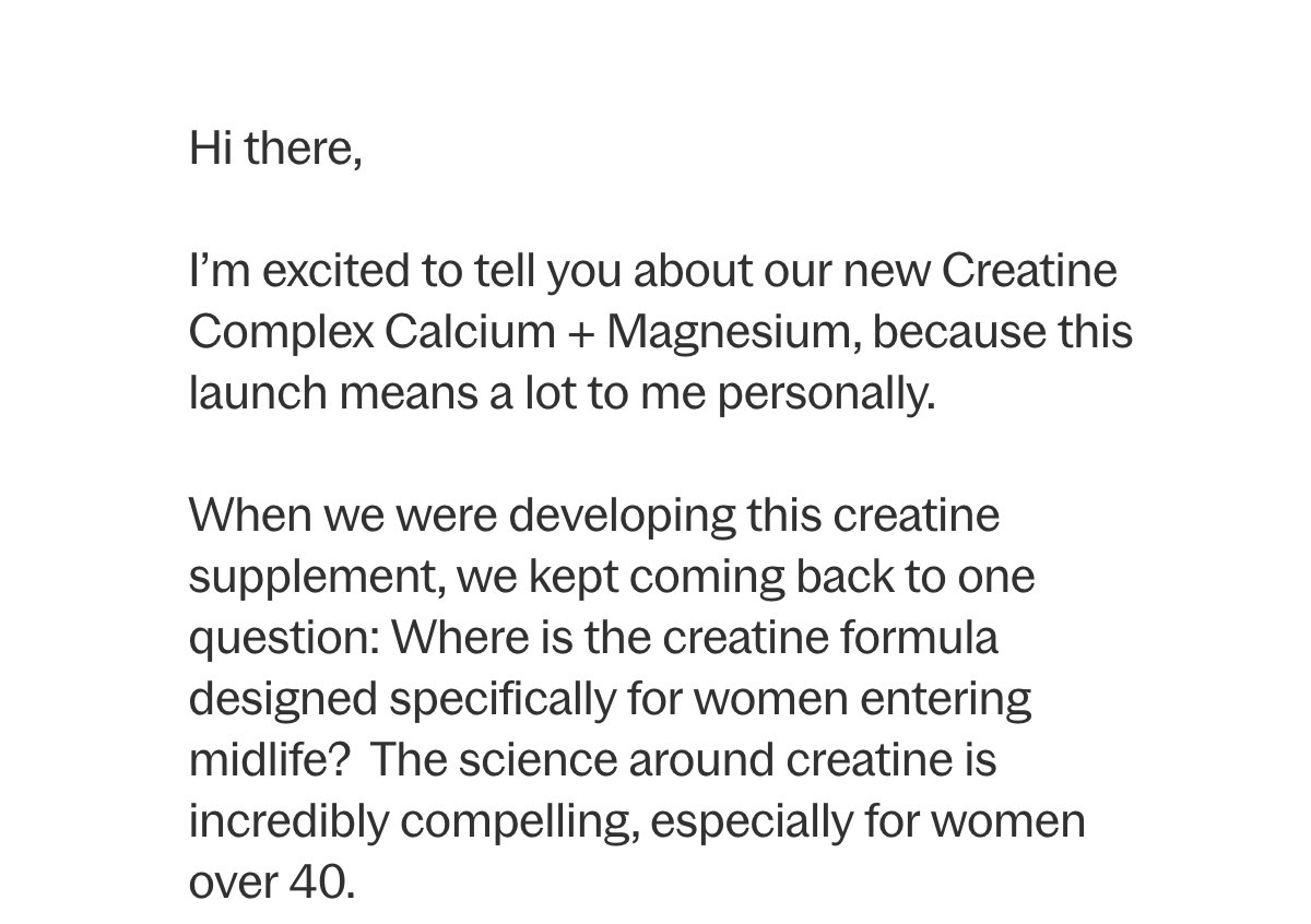 The science around creatine is incredibly compelling, especially for women over 40. 