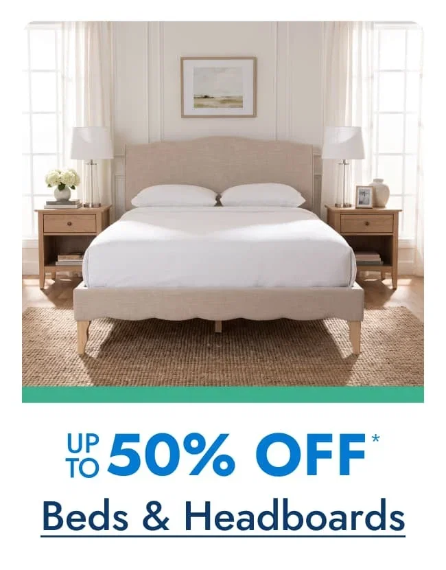 Up to 50% off Beds & Headboards