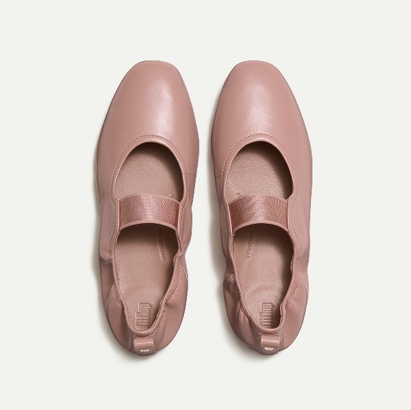 DELICATO Poise Leather Mary Janes - Blush