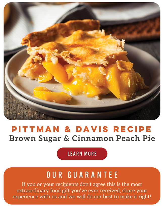 Pittman & Davis Brown Sugar & Cinnamon Peach Pie