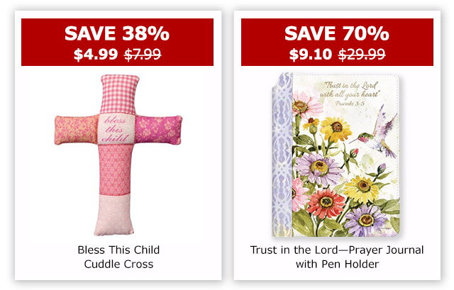 Bless This Child Cuddle Cross | Trust in the Lord—Prayer Journal with Pen Holder