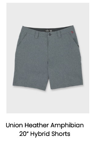 Union Heather Amphibian 20" Hybrid Shorts
