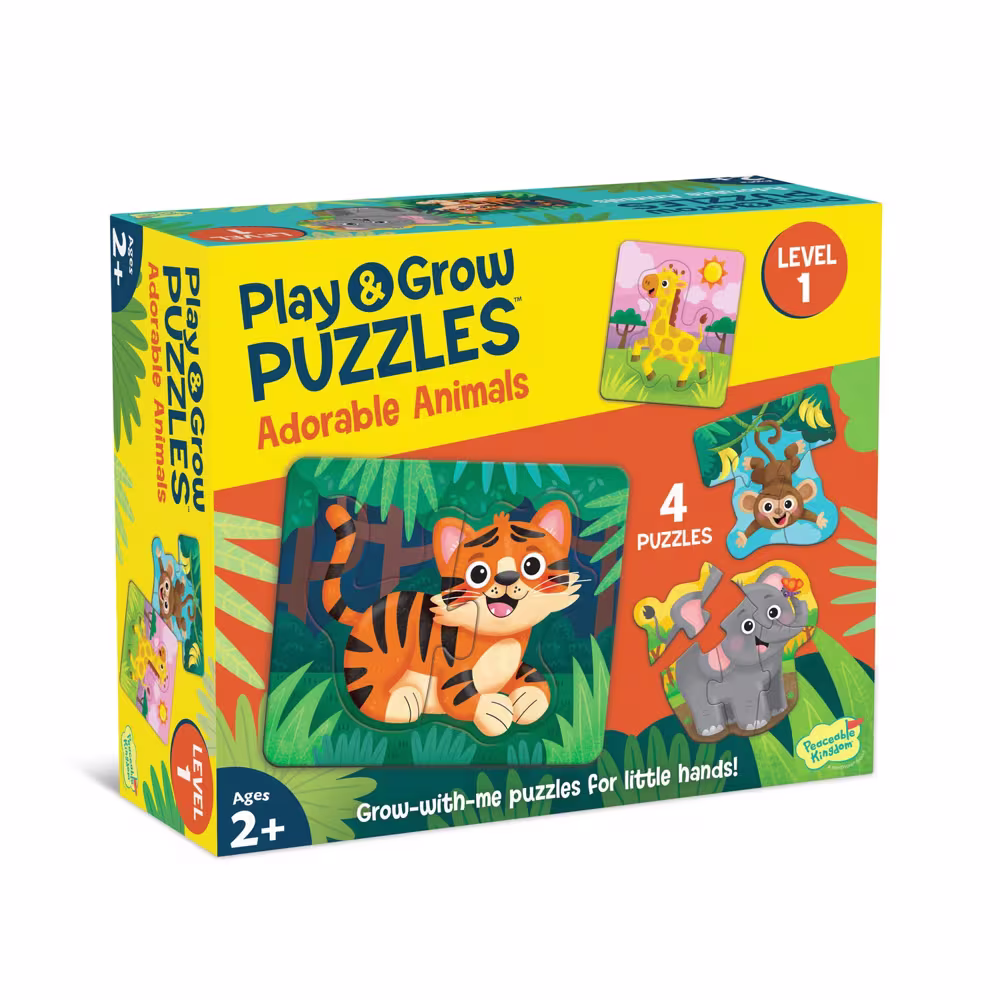 Play & Grow Toddler Puzzles: Adorable Animals – Level 1