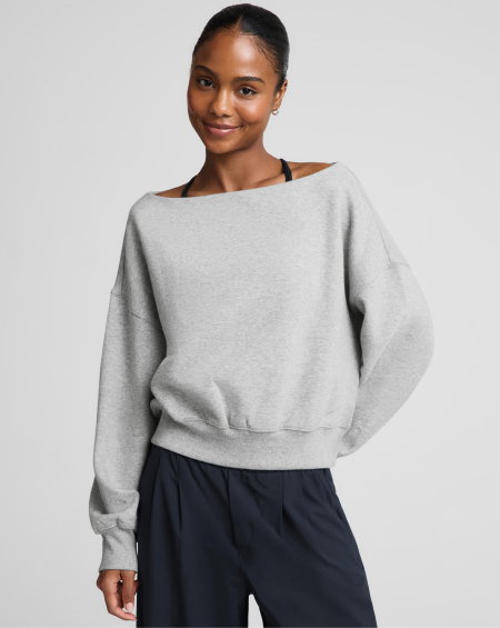LuxeFleece 2.0™ Off The Shoulder Sweatshirt