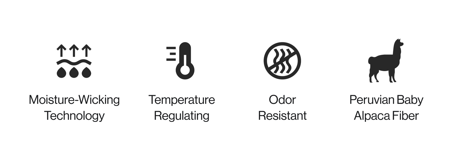 Moisture Wicking Temperature  Antimicrobial Properties   Hypoallergenic + Odorless