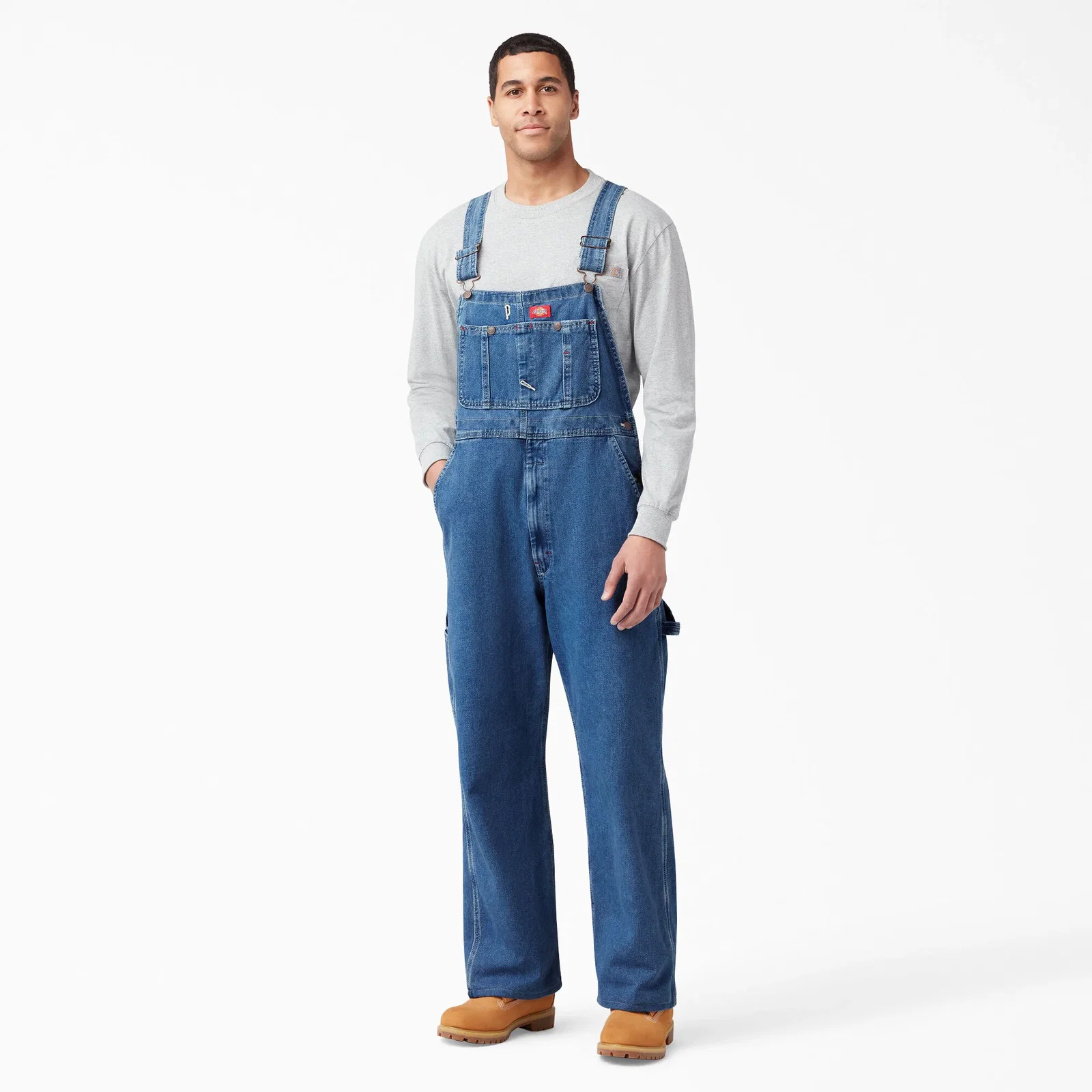Image of Stonewashed Indigo Bib Overalls