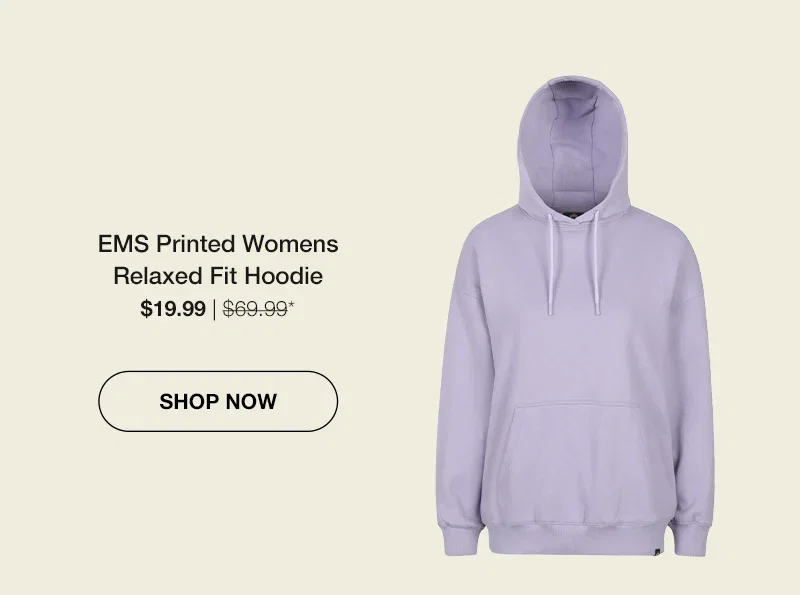 EMS Printed Womens Relaxed Fit Hoodie