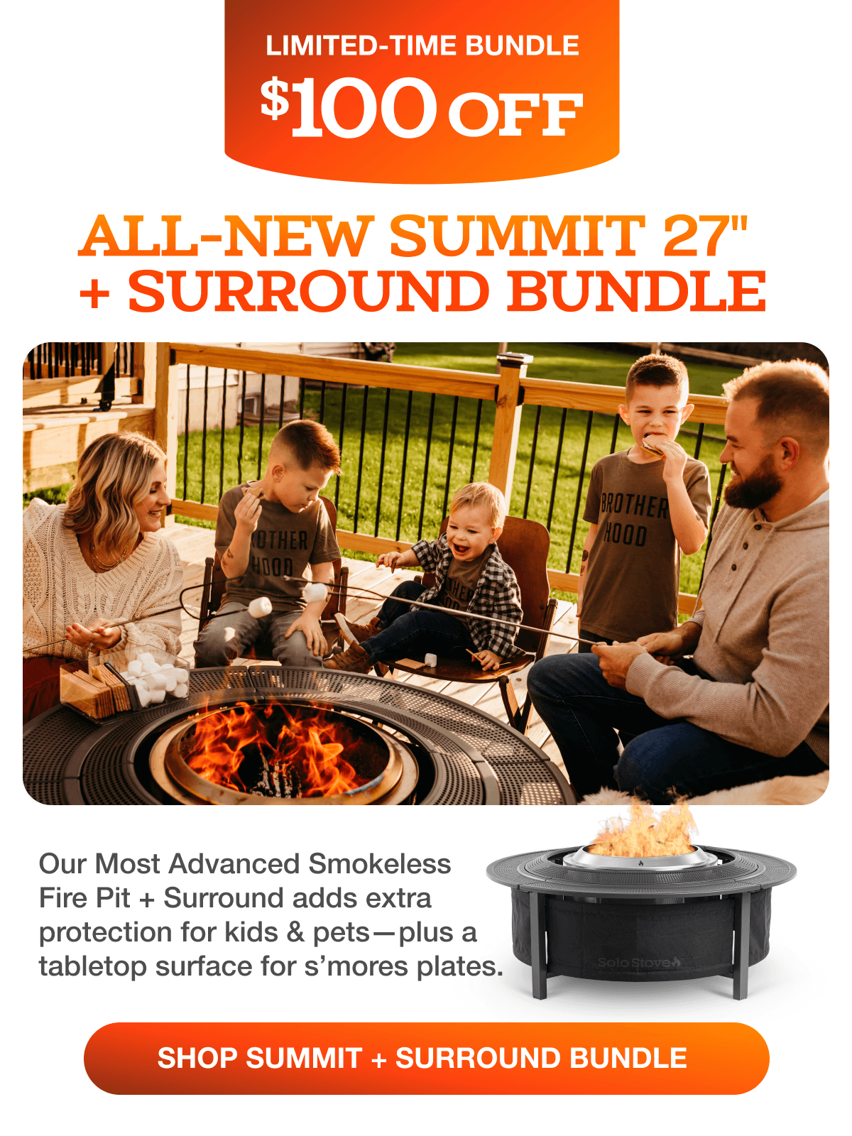 Summit 27 Fire Pit + Surround Bundle