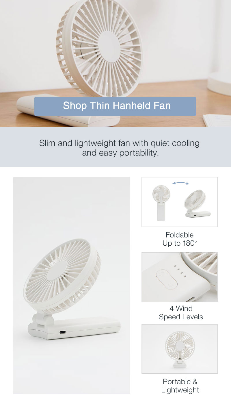 Shop Rechargeable Thin Handheld Fan