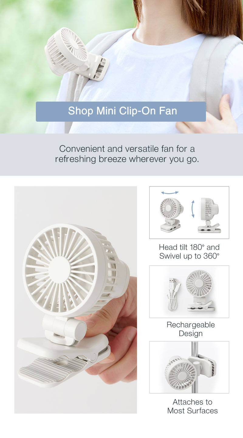 Shop Mini Rechargeable Clip-On Fan