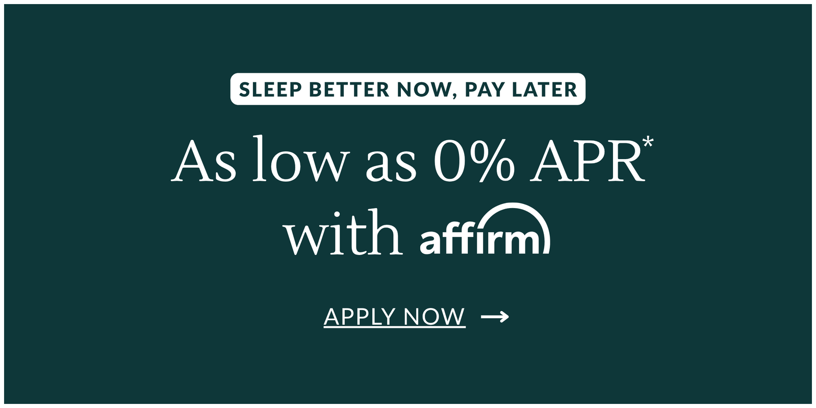 Sleep better now, pay later with financing from affirm